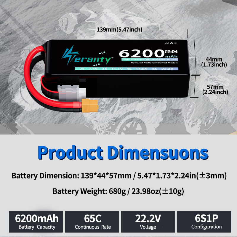 TERANTY 6S 6200mAh Lipo Batter - Lipo Battery 6S 评论和价格