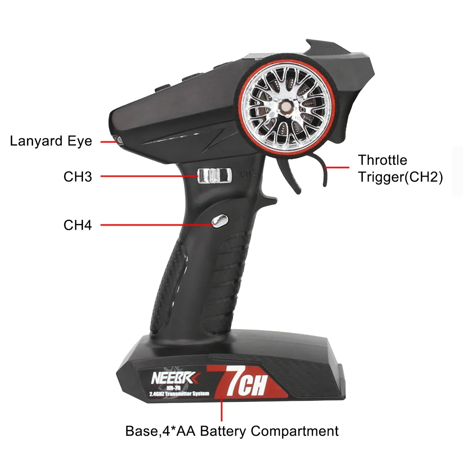 NEEBRC 7CH 2.4Ghz Radio System - Radio Transmitter 2.4Ghz 评论和价格