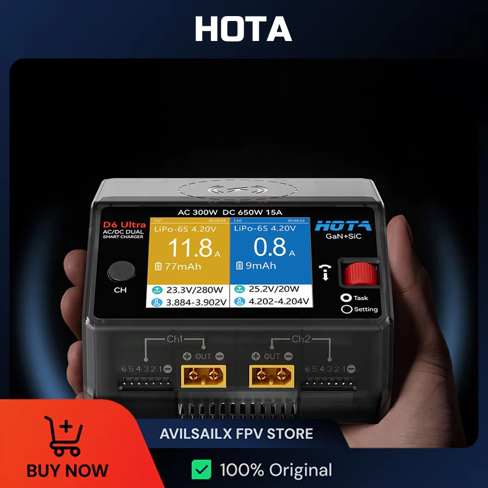 HOTA D6 Ultra GaN+SiC Dual Cha - Lipo Battery 6S 评论和价格