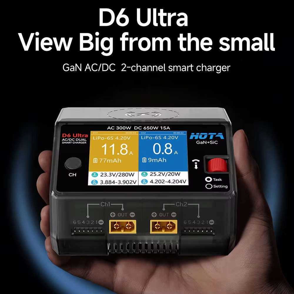 HOTA D6 Ultra GaN+SiC Dual Cha - Lipo Battery 6S 评论和价格