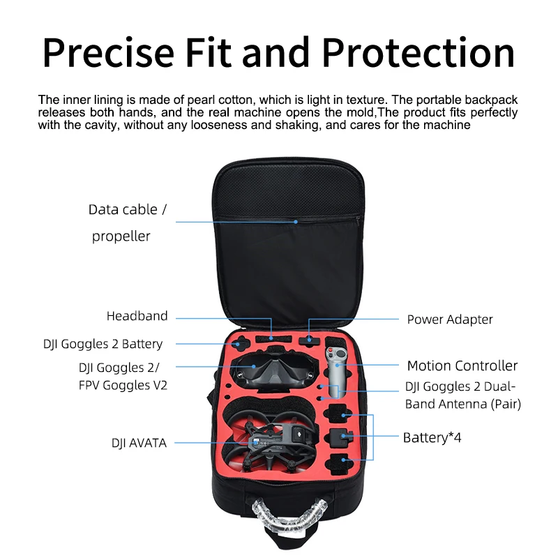 Portable Case Backpack Nylon W - Drone Goggles Dji 评论和价格