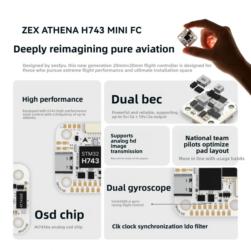 SkyDElZEX ATHENA H743 Mini Fli - Betaflight Fc 评论和价格