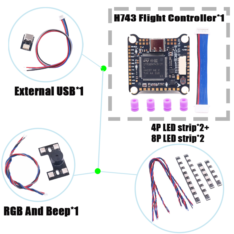 RCtoSky F4V3S PLUS F722 F745 H - F722 Flight Controller 评论和价格