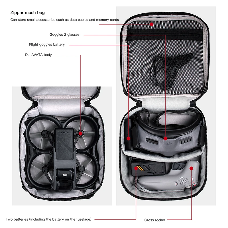 Portable Case Dual Layer Stora - Drone Goggles Dji 评论和价格