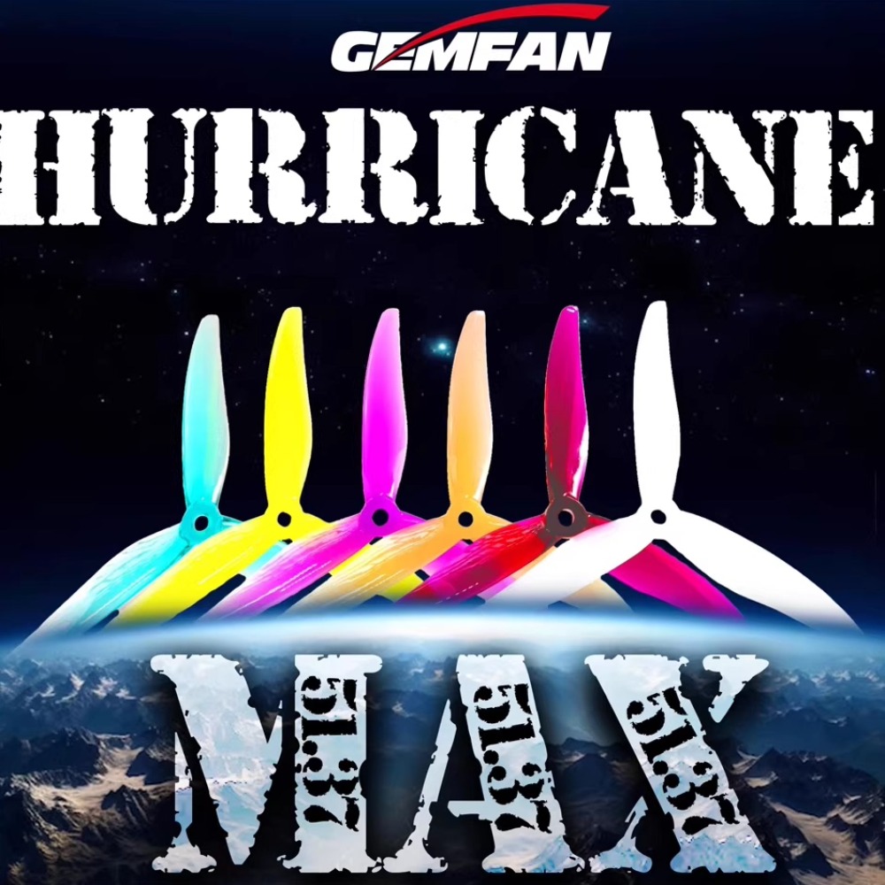 2Pairs Gemfan Hurricane 51377  - 5 Inch Propeller 评论和价格