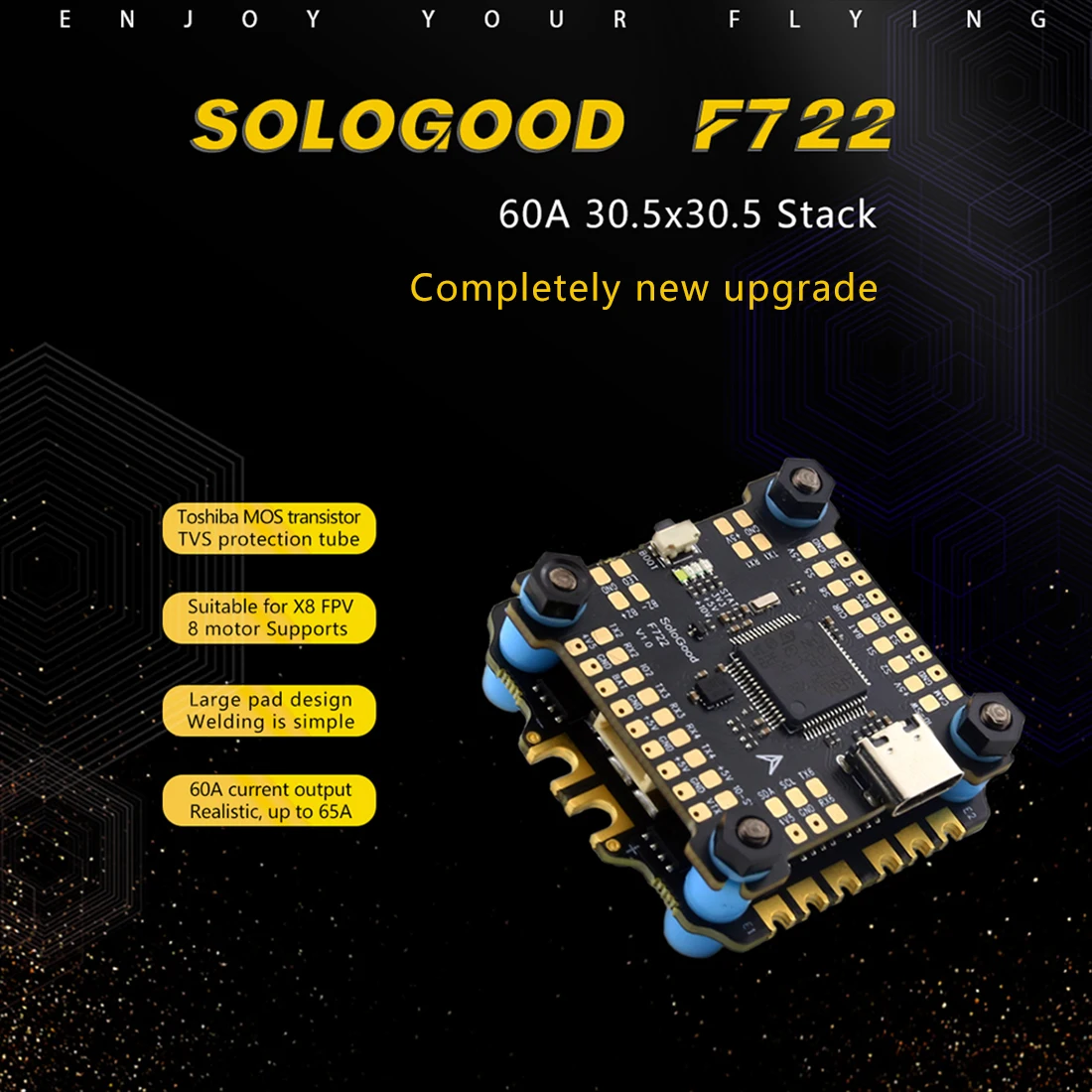 SoloGood F722 60A Stack ICM426 - F722 Flight Controller 评论和价格