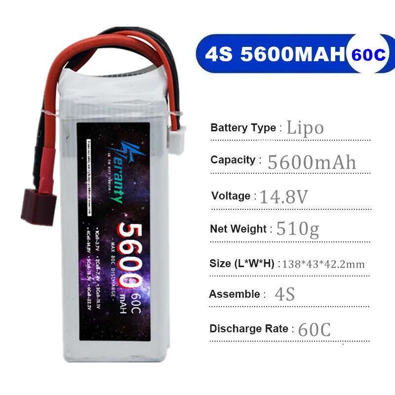TERANTY 5600MAH 60C 2S 3S 4S 6 - Lipo Battery 6S 评论和价格