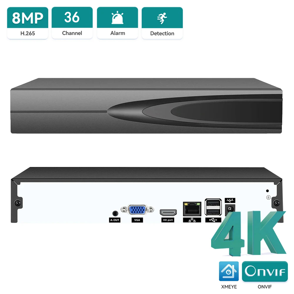 4K ONVIF CCTV NVR 36CH/16CH/10 - Hd Zero Camera 评论和价格