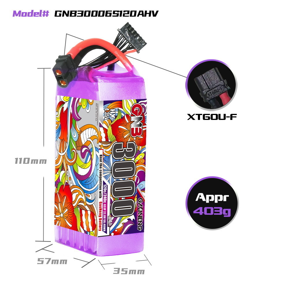 GNB Lipo Battery 6S 22.8V 3000 - Lipo Battery 6S 评论和价格